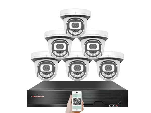 4k poe ip 6 kamerovy set xm-612d 8mpx, cz menu