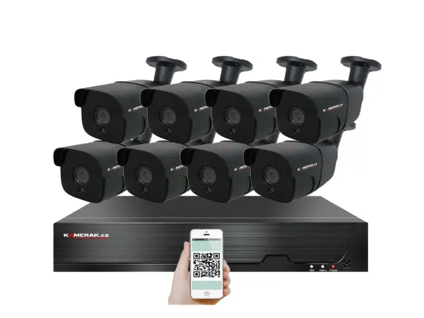 poe ip 8 kamerovy set xm-807b 4mpx, cz menu