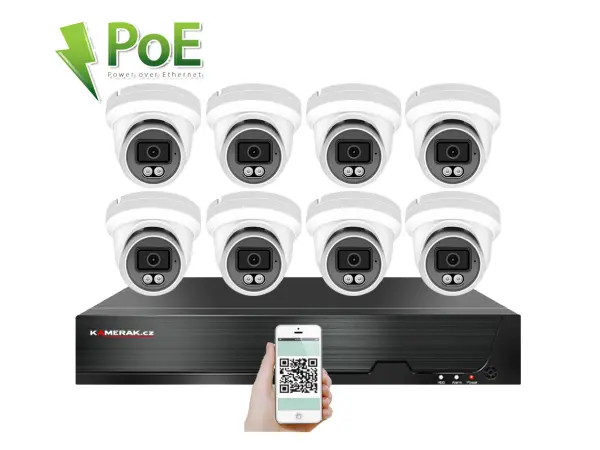 poe ip 8 kamerovy set xm-809b 4mpx, cz menu