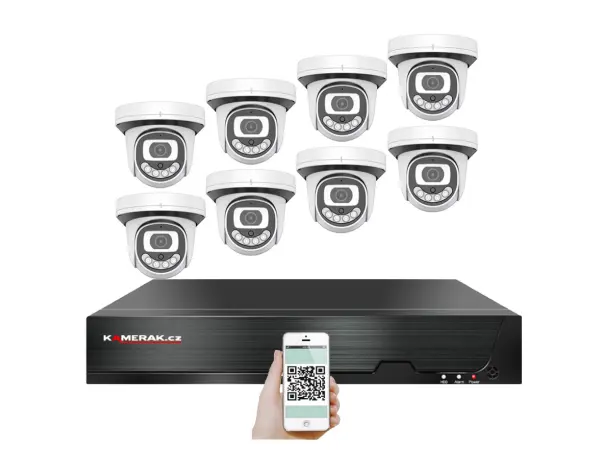 poe ip 8 kamerovy set  xm-812b 4mpx, cz menu