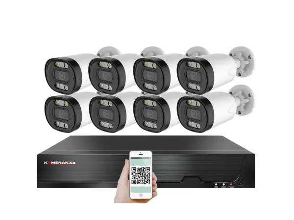 poe ip 8 kamerovy set xm-813b 4mpx, cz menu