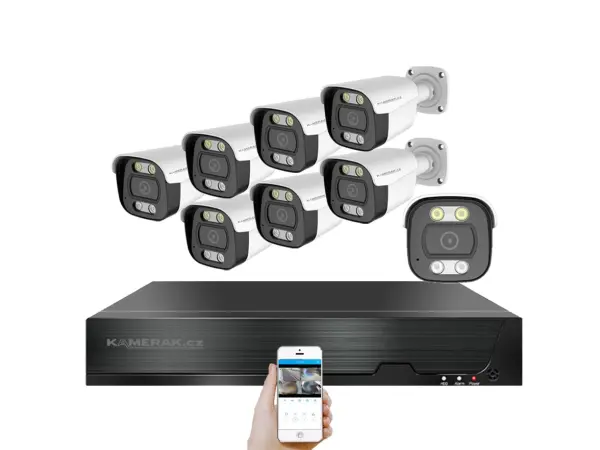 poe ip 8 kamerovy set xm-814b 4mpx, cz menu