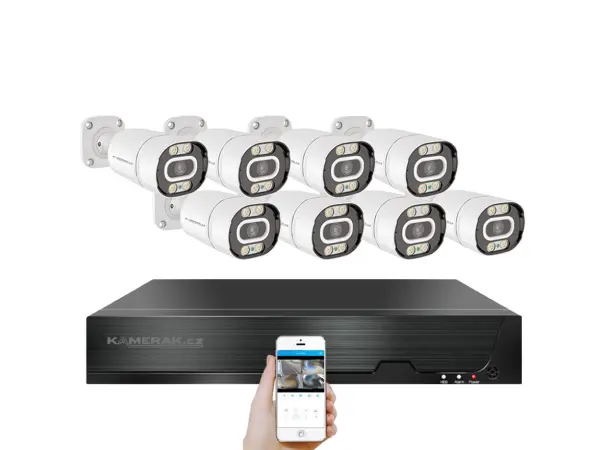 4k poe ip 8 kamerovy set xm-803d 8mpx, cz menu