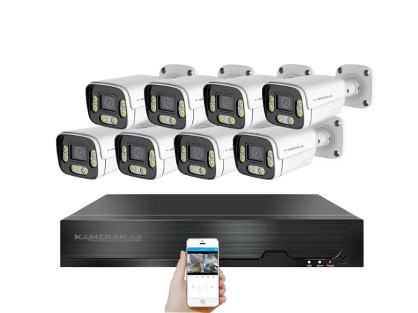 4k poe ip 8 kamerovy set xm-806d 8mpx, cz menu