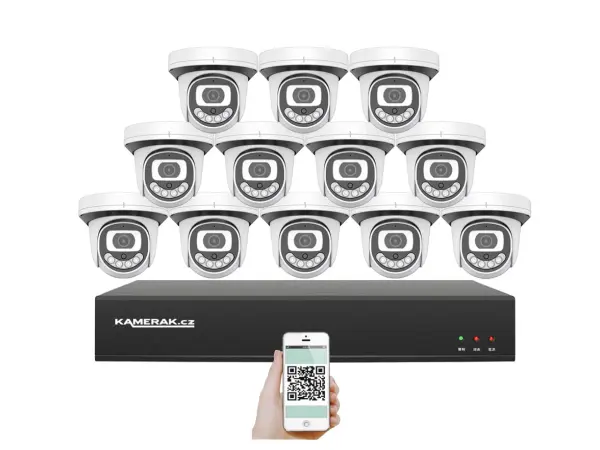 poe ip 12 kamerovy set xm-1212a 3mpx, cz menu