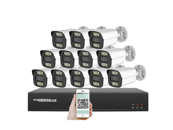 poe ip 12 kamerovy set xm-1214b 4mpx, cz menu