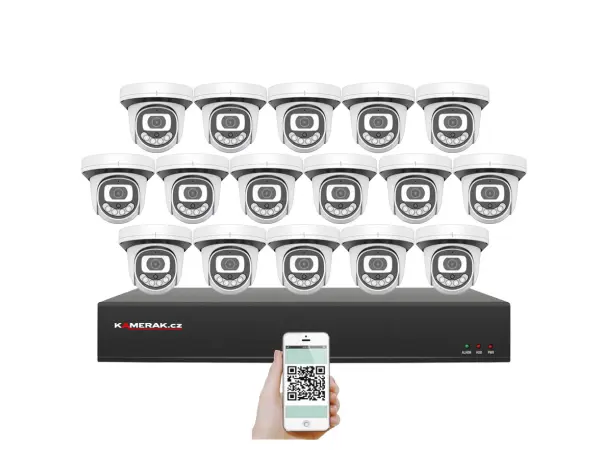 poe ip 16 kamerovy set xm-1612a 3mpx, cz menu