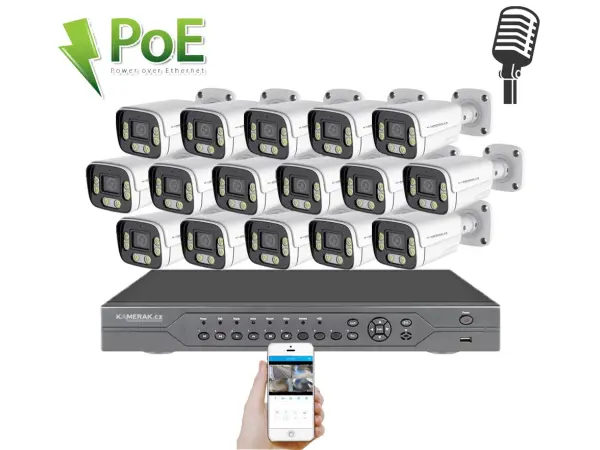 poe ip 16 kamerovy set  xm-1606b 4mpx cz menu