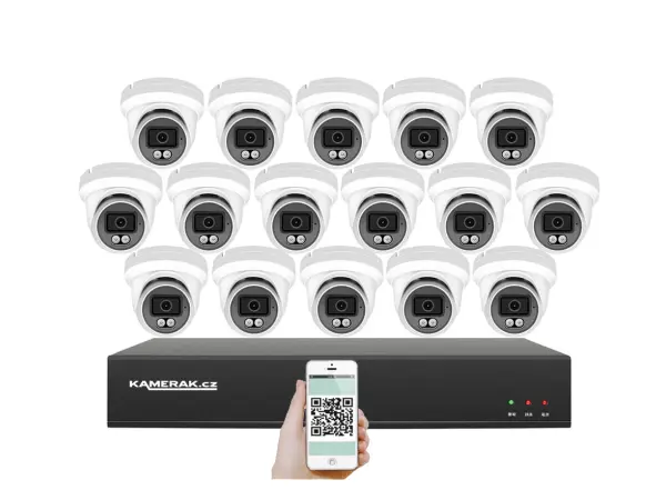 4k poe ip 16 kamerovy set xm-1609d 8mpx, cz menu