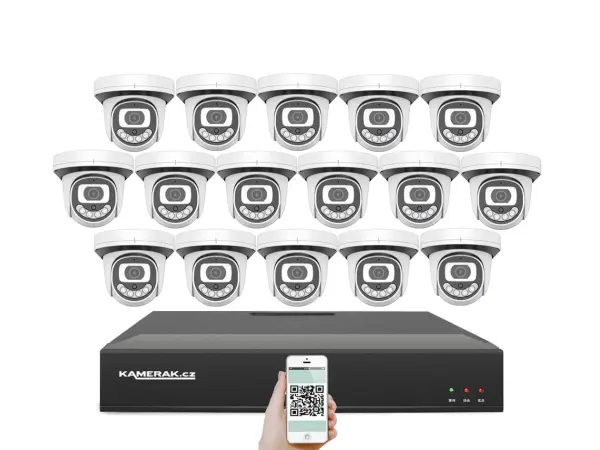 4k poe ip 16 kamerovy set xm-1612d 8mpx, cz menu