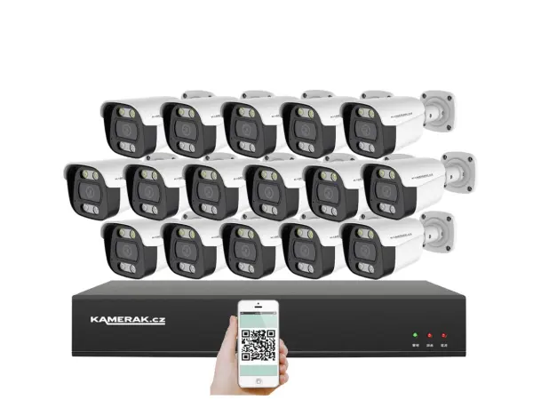 4k poe ip 16 kamerovy set xm-1614d 8mpx, mikrofon