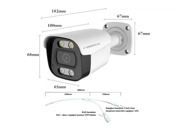 4k poe ip kamera xm-14d 8mpx s mikrofonem
