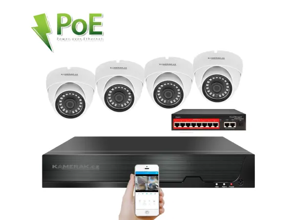ip 4 kamerovy set  s externim poe xm-402b-ext. 4mpx, cz menu