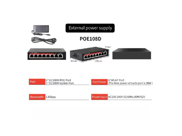 ip 4 kamerovy set  s externim poe xm-405b-ext. 4mpx, cz menu