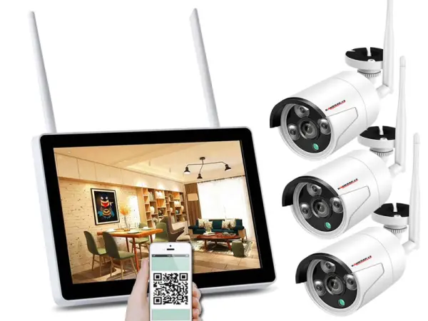 bezdratovy 3 kamerovy set wifi ip pro wip3-152b 11,6"lcd, 3mpx, cz menu