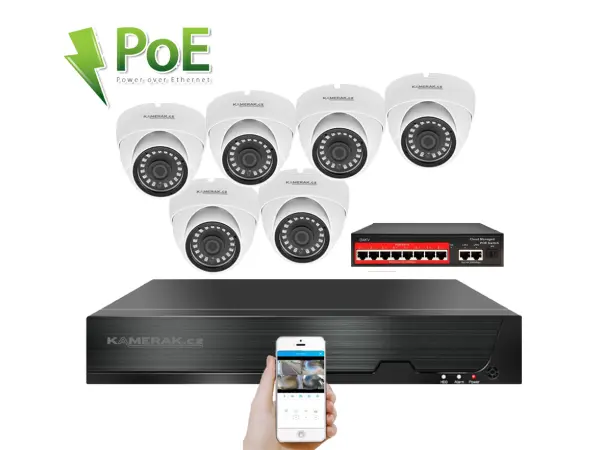 ip 6 kamerovy set s externim poe xm-602b-ext. 4mpx, cz menu