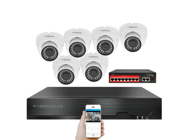 ip 6 kamerovy set s externim poe xm-602b-ext. 4mpx, cz menu