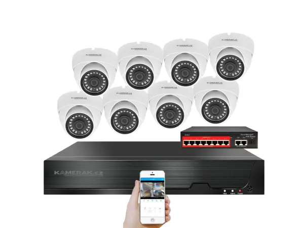 ip 8 kamerovy set s externim poe xm-802b-ext. 4mpx, cz menu