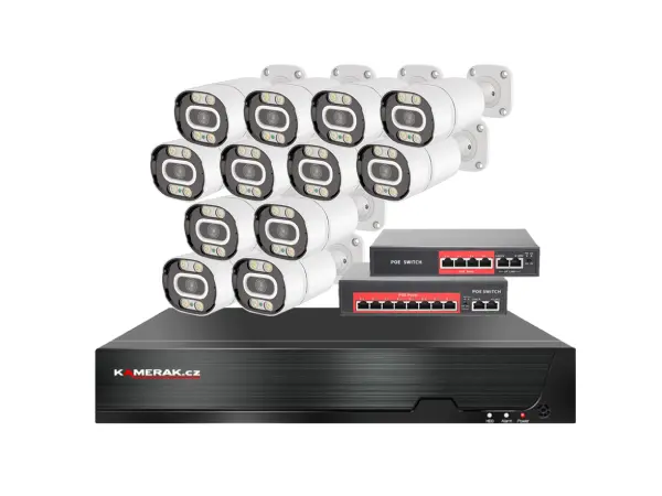 ip 12 kamerovy set s externim poe xm-1203b-ext. 4mpx, cz menu