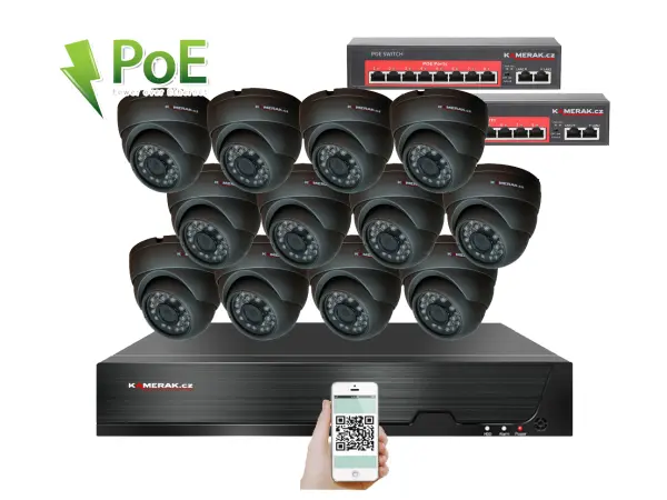 ip 12 kamerovy set s externim poe xm-1211b ext. 4mpx, cz menu