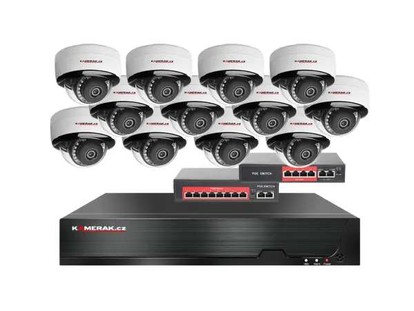 4k ip 12 kamerovy set s externim poe xm-1205d-ext. 8mpx, cz menu
