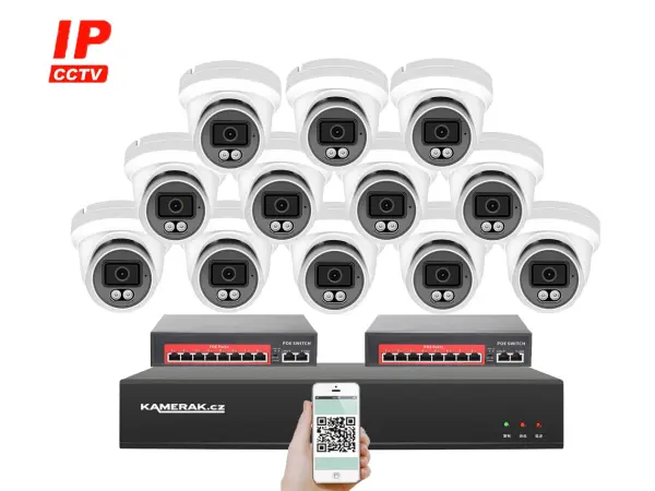 4k ip 12 kamerovy set s externim poe xm-1209d-ext. 8mpx, cz menu
