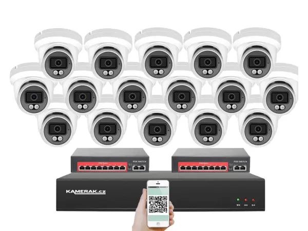 ip 16 kamerovy set s externim poe xm-1609b-ext. 4mpx, cz menu