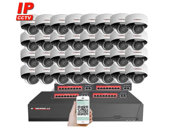 ip 32 kamerovy set s externim poe xm-3205b-ext. 4mpx, cz menu