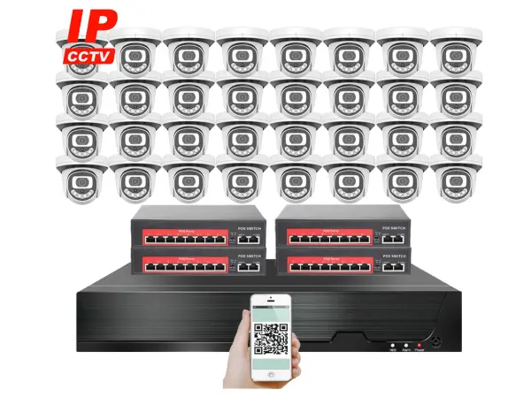 ip 32 kamerovy set  s externim poe xm-3212b-ext. 4mpx, cz menu