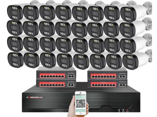 ip 32 kamerovy set s externim poe xm-3213b-ext. 4mpx, cz menu