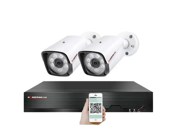 4k poe ip 2 kamerovy set xm-201d 8mpx, cz menu