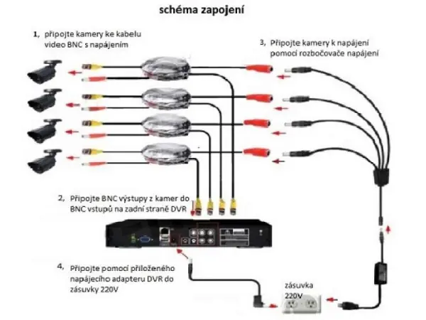 12 kamerovy ahd set wn12-59a 2mpx 1080p, h.265, cz menu