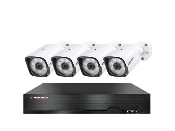 4k poe ip 4 kamerovy set xm-401d 8mpx, cz menu