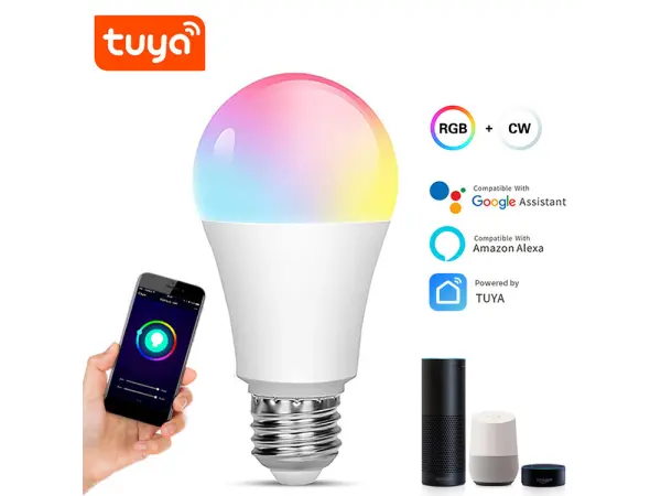 smart e27 wifi control rgb white smart lyailot led zarovka 9w, chytra wifi zarovka