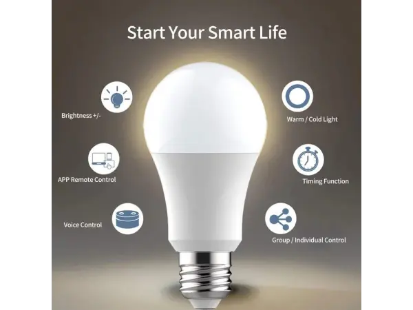 smart e27 wifi control rgb white smart lyailot led zarovka 9w, chytra wifi zarovka