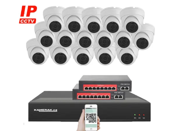 ip 16 kamerovy set s externim poe xm-1602d-ext. 8mpx, cz menu