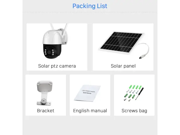 wifi solarni kamera xm-924 3mpx, 6x baterie, p2p app icsee