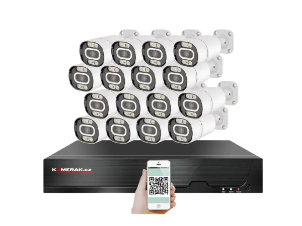 4k poe ip 16 kamerovy set xm-1603d 8mpx, cz menu