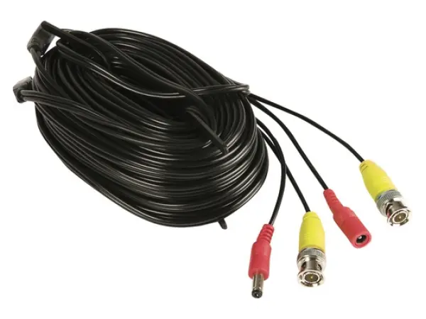 bnc+dc video kabel 18m pro 1 kameru (analog, ahd)