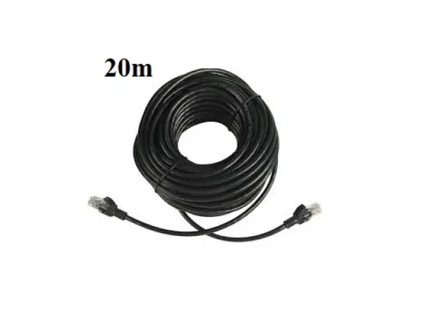 utp sitovy kabel patch rj45 cat5e 20m cerny