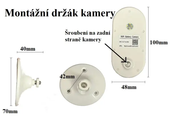 wifi p2p ip kamera tuya pst-sdw-2 2mpx 2ks baterie