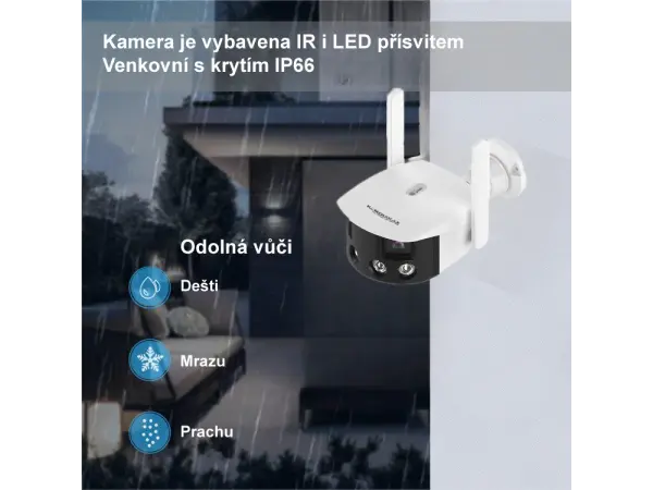 p2p smart wifi ip kamera xm-04b 4mp 180� se dvema objektivy
