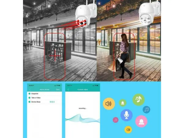 wifi ptz otocna kamera xm-237 2mpx, 4x digitalni zoom, ir+led prisvit