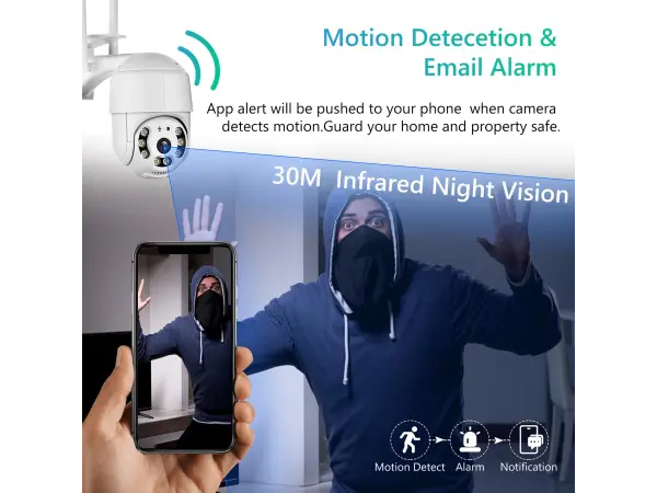 wifi ptz otocna kamera xm-448 4mpx, 4x digitalni zoom, ir+led prisvit