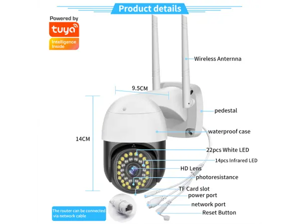 ptz otocna smart kamera p2p hyf-p02 3mpx tuya