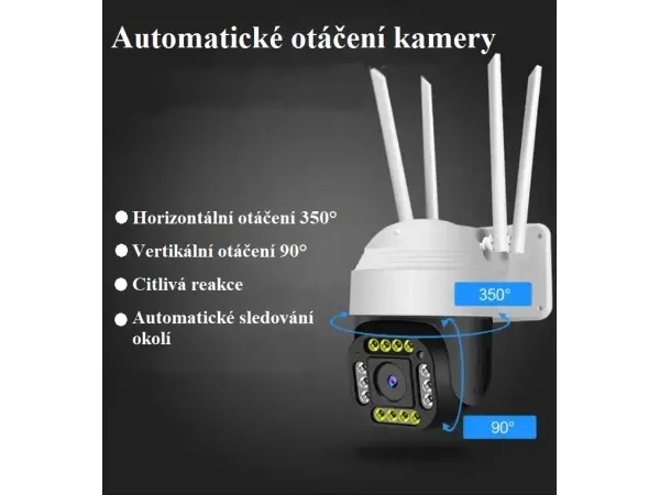 ptz kamera p2p esee-375 3mpx s app eseecloud v cestine