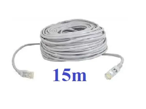 utp sitovy kabel patch rj45 cat5e 15m sedy