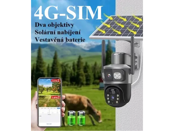4g solarni kamera esee-928 4mpx, 6x baterie