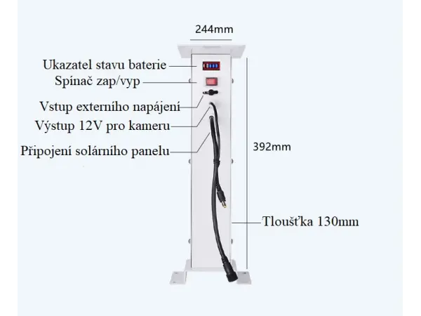 solarni panel 40w vc baterie 20ah pro cctv kameru