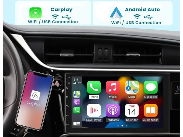 2din autoradio 7" a3017 2gb+32gb android 11 s carplay, android auto, gps wifi bt fm